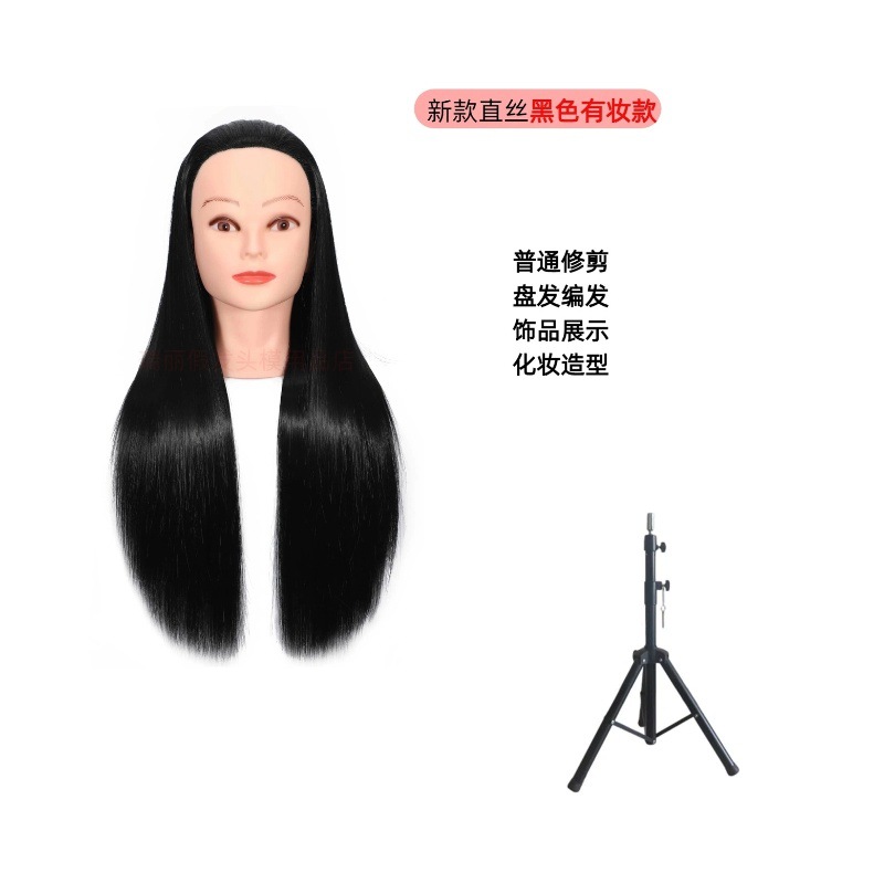 Cabeza de maniquí para práctica de peluquería, modelo de cabeza para enseñanza en corte, alisado, trenzado y peinado del cabello, modelo de cabeza de maniquí, suministro directo del fabricante. image 11