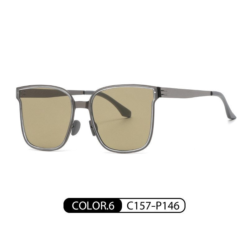 Nuevas gafas de sol de moda de alto grado a prueba de rayos uv JS8579 tiktok mismo estilo sin tornillos ultraligeros gafas de sol a prueba de sol