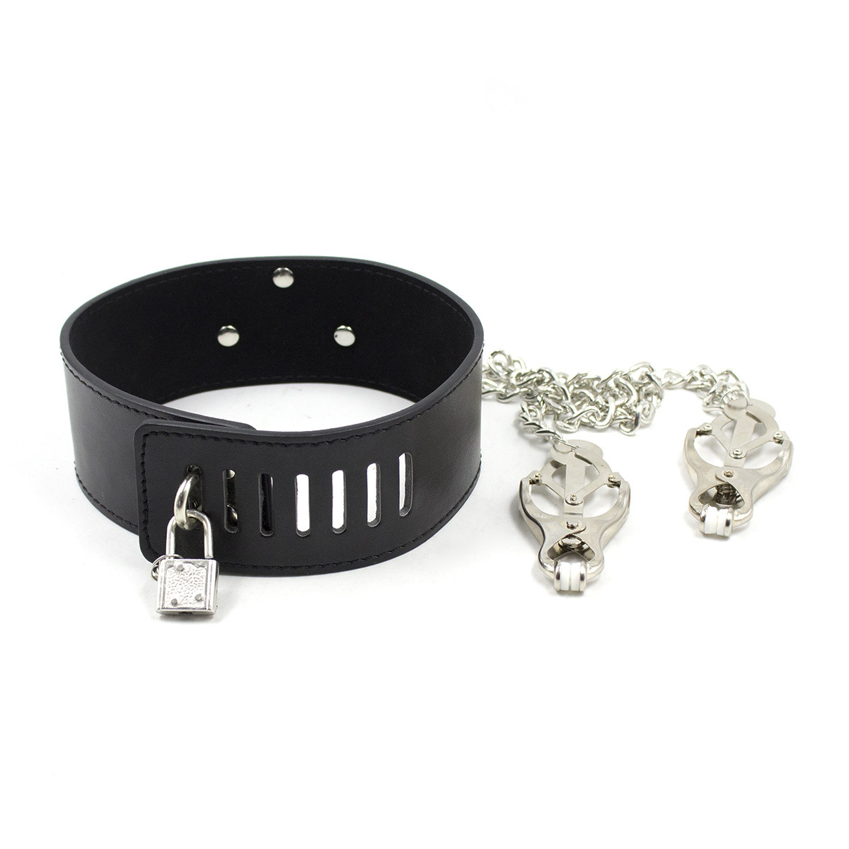 Fábrica tienda al por mayor artículos de lujo collar collar de tracción perro cadena trifoliante collar abrazadera de leche juguetes alternativos