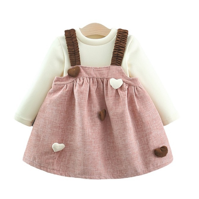 Girls' set for autumn winter 2023 new Korean version with plush and try red baby girl's first year dress_voghion.com