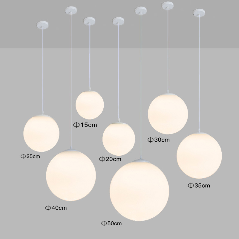 Simple Modern Restaurant Ball Chandelier Single Head Round Bar Clothing Store Stairs Aisle Shopping Mall Large Ball Lamp