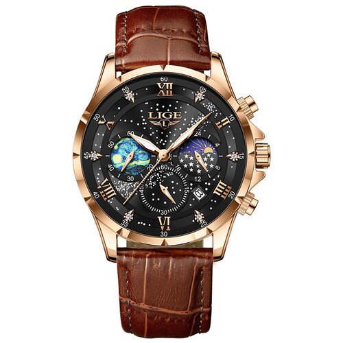 Men's Quartz Watch Fashion Business Strap Waterproof Three-Hour Hand Watch Men's Wholesale One-Time Shipping Cross-Border New Arrival