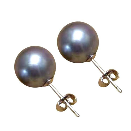 Korean-style pearl earrings with 925 silver, high-end, lightweight, women's casual and elegant round earrings, retro and fashionable, versatile earrings