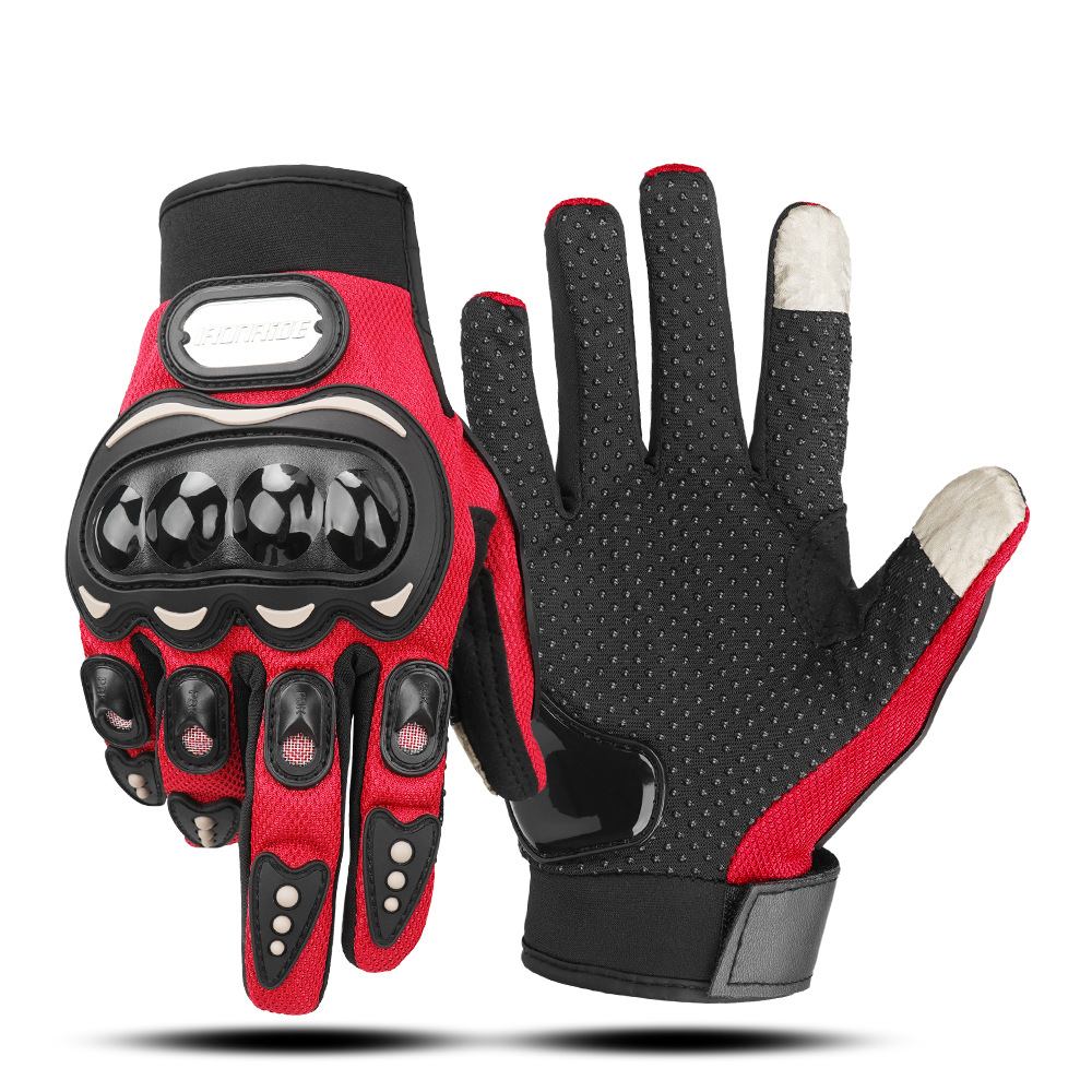 Guantes de motocicleta con certificación CE, guantes de conducción para las cuatro estaciones, con pantalla táctil, antideslizantes, anticaída, guantes tácticos de dedo completo.