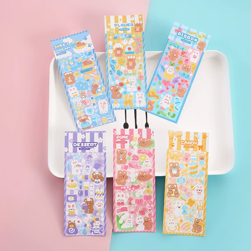 Мультяшные Rs ручные карты наклейки корейские ручные канцелярские наклейки креативные лазерные фото украшения наклейки