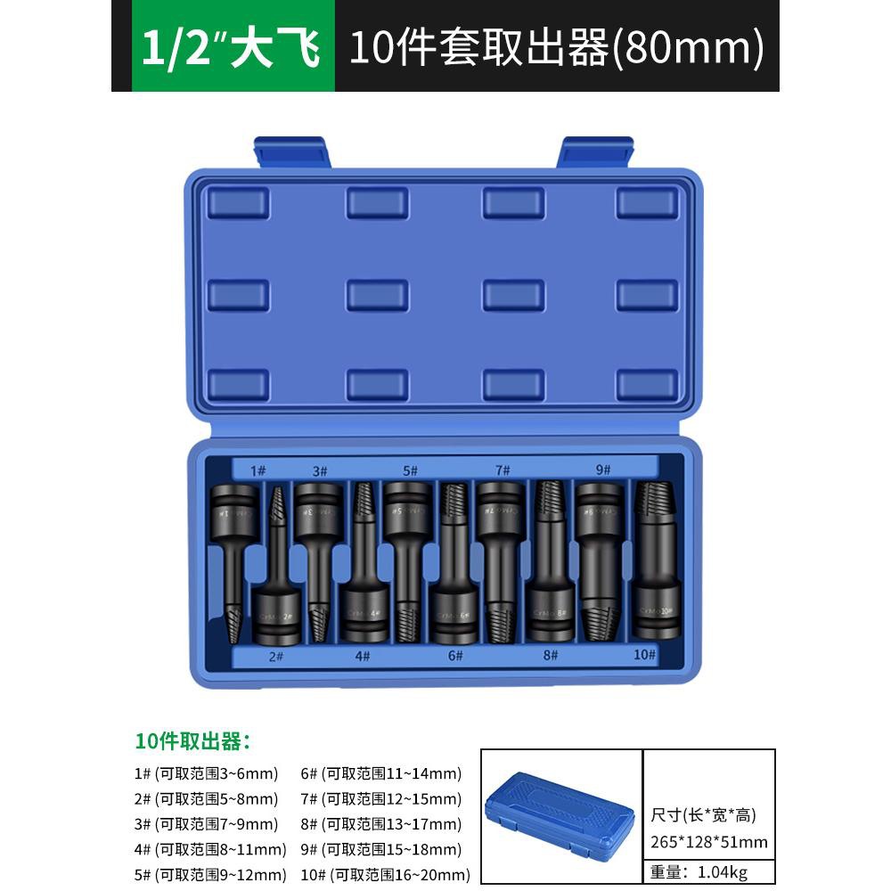 Juego de Extractores de Tornillos Rotos 1/2 para Reparación Automotriz