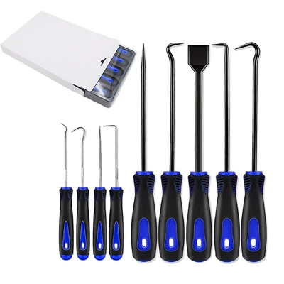 Tool Set — Mühərrik tənzimləmə alətləri - dark-blue-9-piece-hook-set-blister-box-white-paper-box