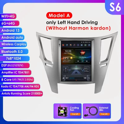 DVD Navigation Outback 9.7inch Vertical Screen - model-a-664g-wifi4glte-version-7862-carplay-eight-core-97inch-for-subaru-outback