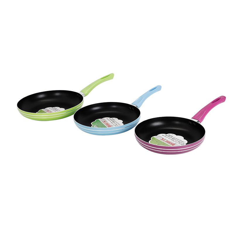 Sartén antiadherente al por mayor con un solo mango para uso doméstico.