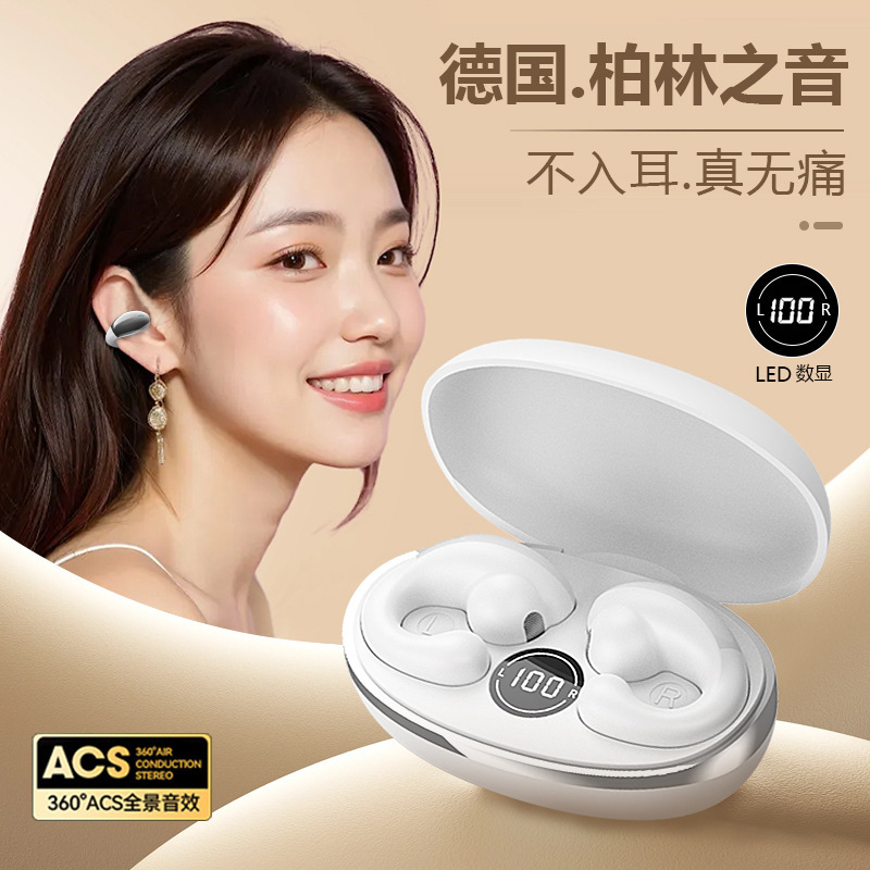 [New Special Offer] Voice of Berlin Wireless Clip-Ear Headset Bluetooth Conductive Painless Bluetooth Headset