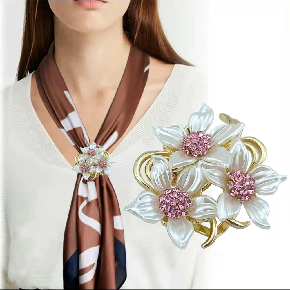 High-end metal brooch floral, pin, accessory, Korean style, flowered, (Physicals), wholesale