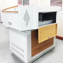 工厂直售钢木组合多媒体讲台讲桌学校教室多功能发言台主席台