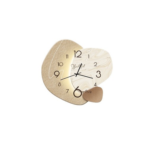 Warm-Hearted Time Wall Clock for Living Room—Light Luxury, Fashionable, Simple, Modern Decorative Quartz Clock for Wall Hanging, Internet-Famous for Restaurants