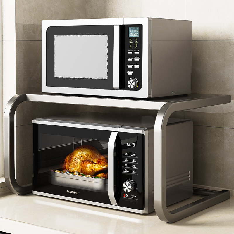 電子レンジラックキッチン多機能カウンタートップオーブンラック家庭用炊飯器専用多層収納ブラケット|undefined