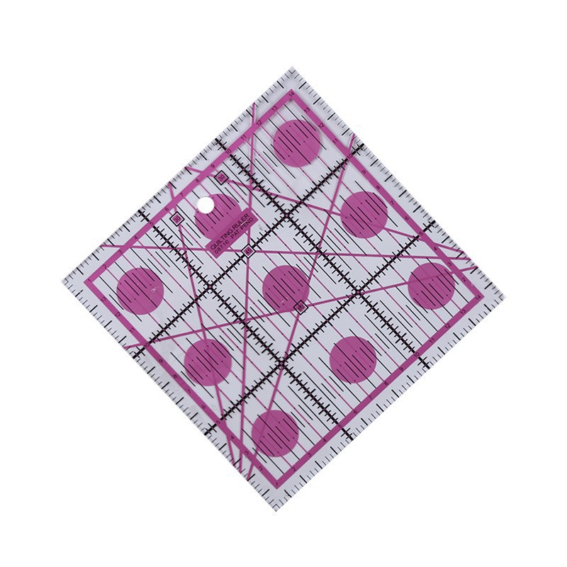 Regla de costura acrílica cuadrada negra transparente cuadrada regla material de herramientas de fabricación de ropa