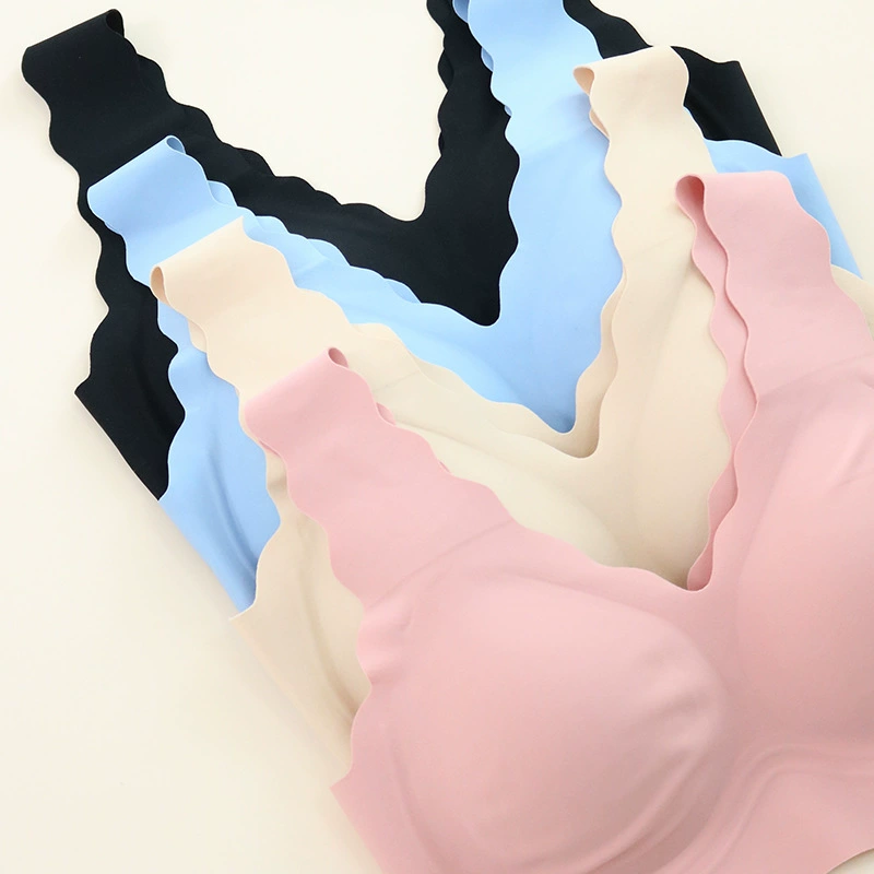 Silk thin wireless bra, tank top, tube top