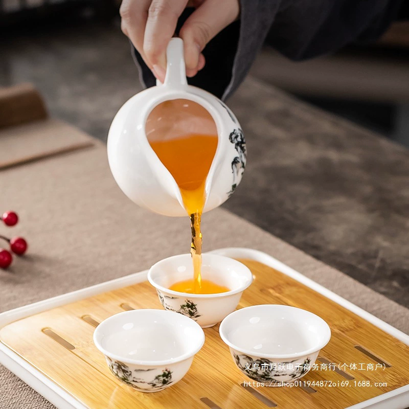 Tea set, ceramic tea cup, simple and elegant design