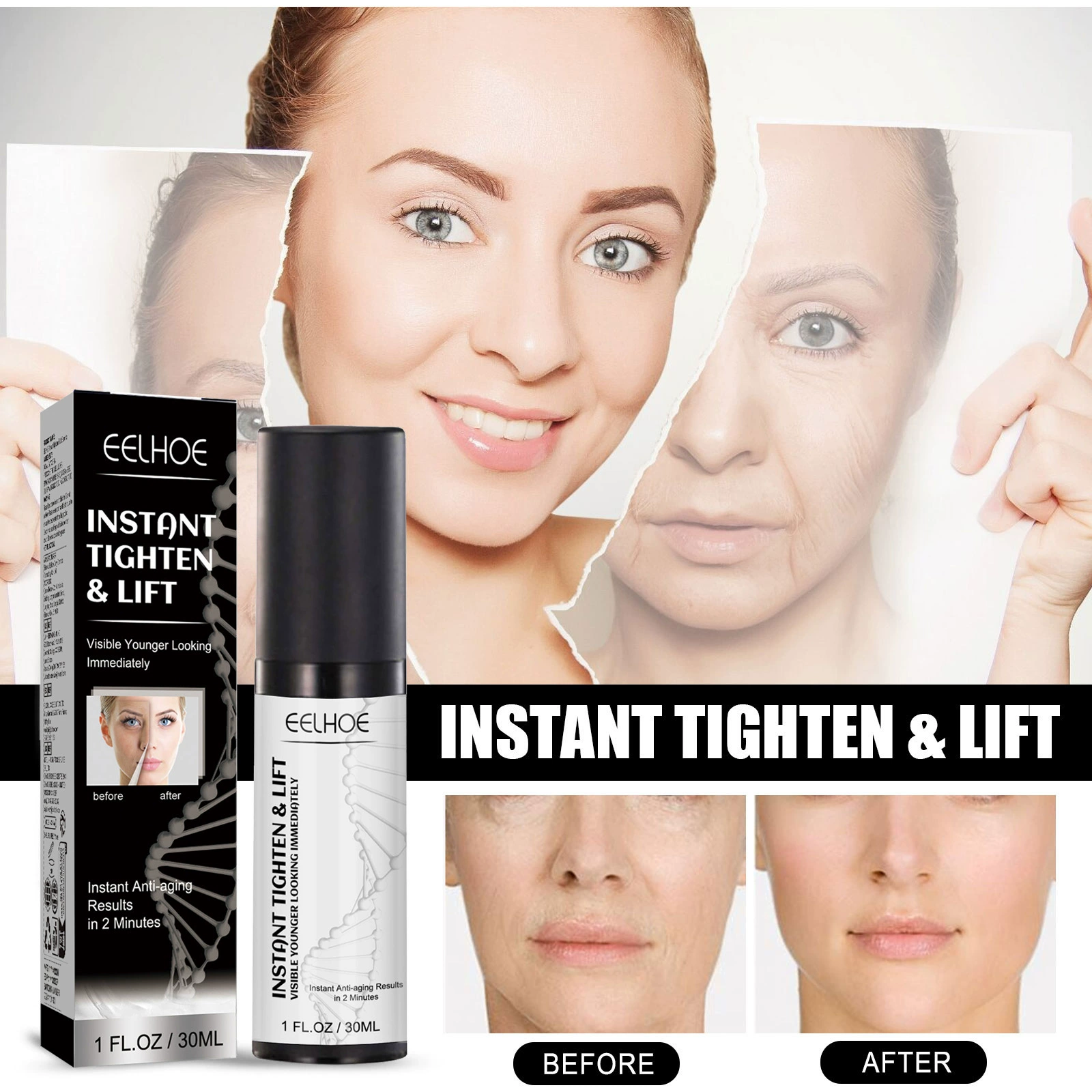 EELHOE Укрепляющая эссенция для лица Увлажняющая и увлажняющая эссенция для выцветания тонких линий Осветляющая эссенция Укрепляющая увлажняющая лифтинговая кожа