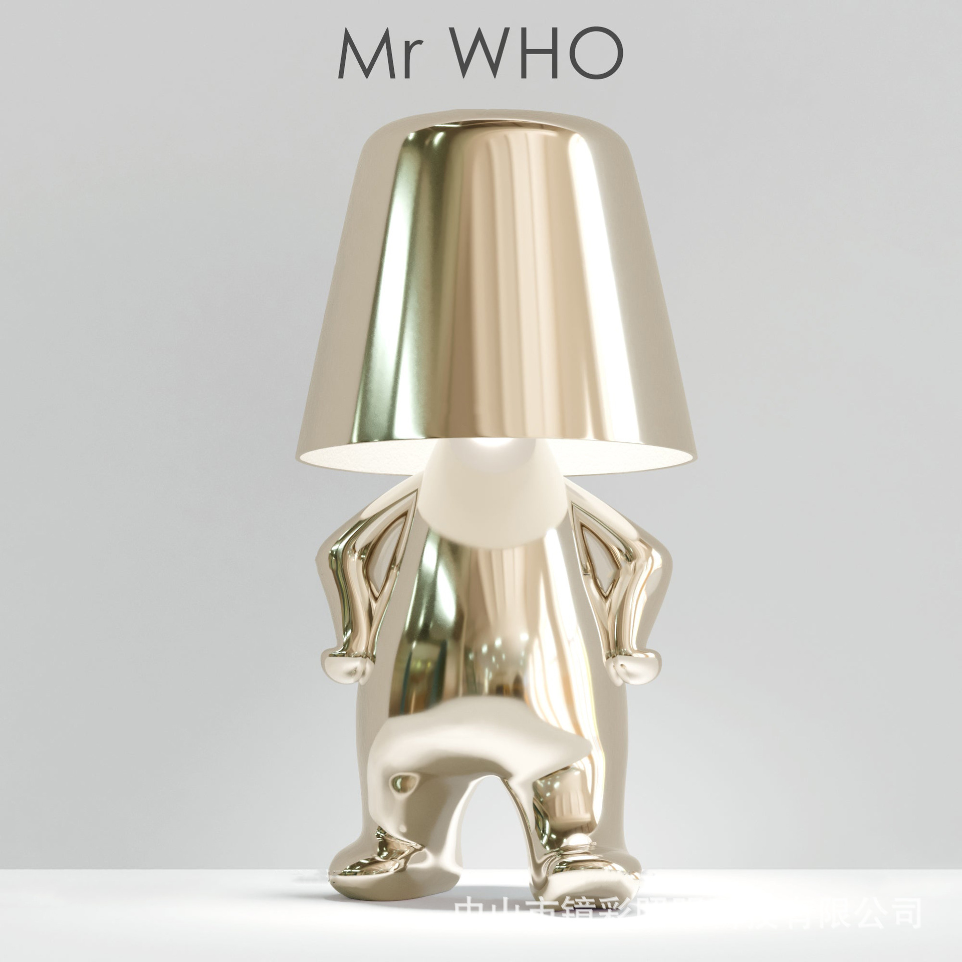 Fábrica transfronteriza Hermanos de oro lámpara de mesa decoración noche luz lámpara pensador