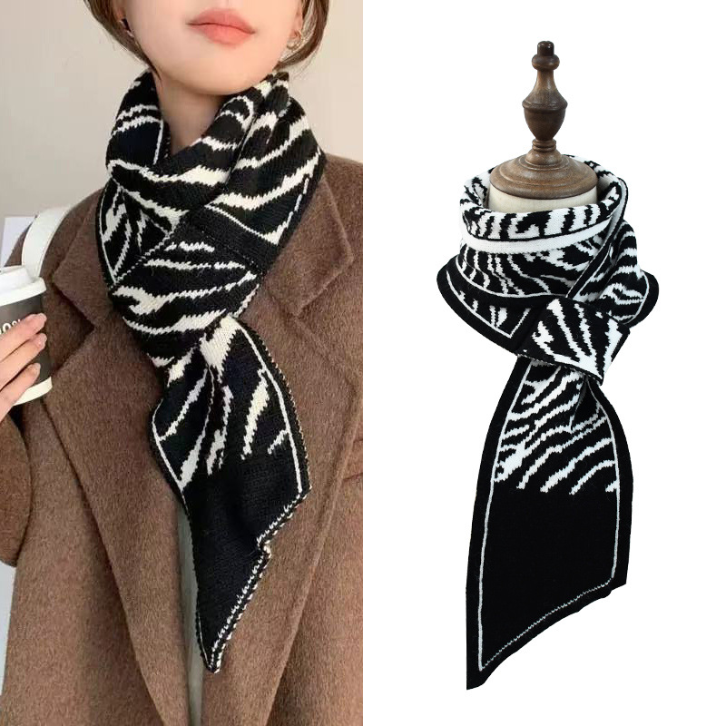 Invierno estilo coreano de protección de cuello caliente universal cuello cuadrado perezoso cruzado bufandas de punto bufandas de alta calidad damas