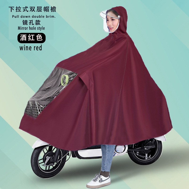 Raincoat eléctrico largo todo el cuerpo a prueba de tormentas motocicleta batería coche una sola persona para aumentar el grosor raincoat al por mayor