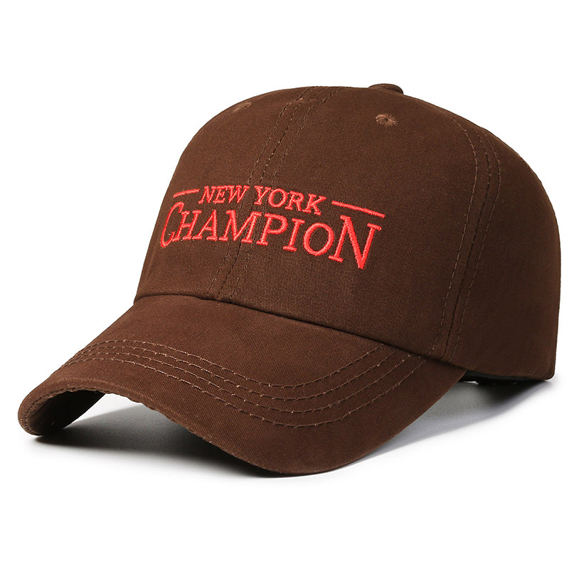 Gorra de béisbol bordada retro americana para hombre, protección solar para primavera y otoño, sombrero para el sol para mujer, gorra suave con visera curvada, gorra marrón