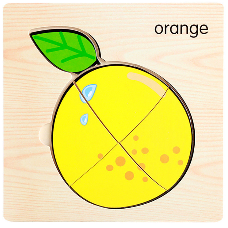 Nuevo rompecabezas tridimensional de madera de mano tráfico animal marino Ilustración cognición rompecabezas infantil juguete de rompecabezas de educación temprana