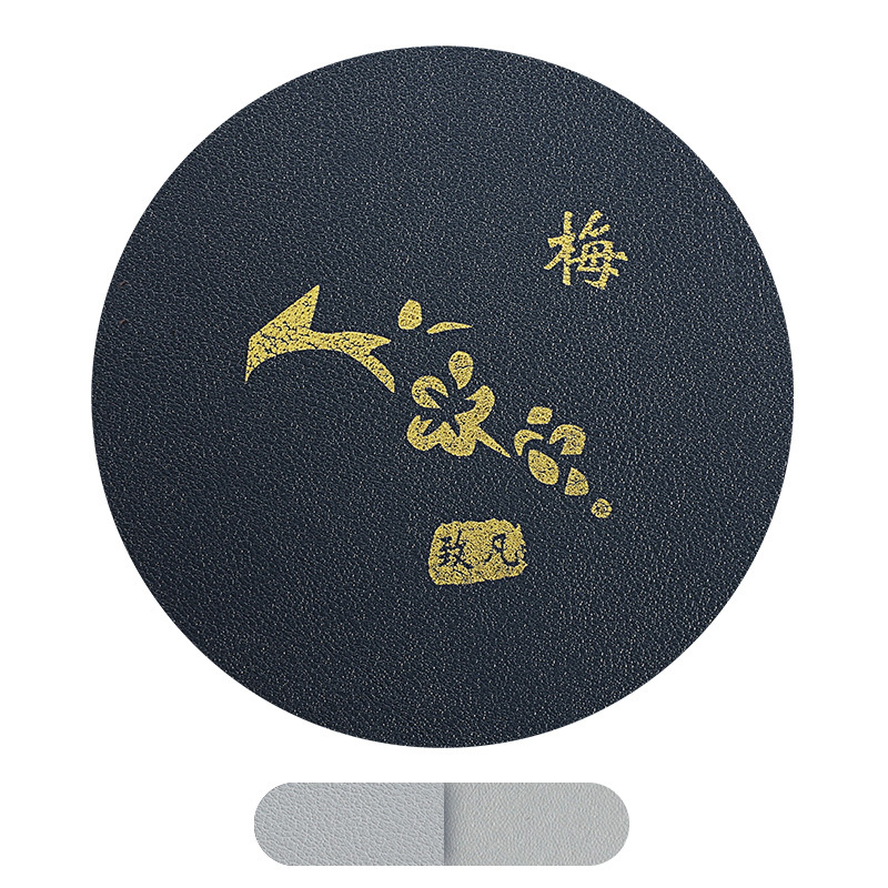 Alfombrilla de mesa de aislamiento térmico de cuero ZF, posavasos simples antideslizantes, aceite impermeable, pu, mesa de comedor de hotel ovalada, alfombra de mesa de cuero para el hogar