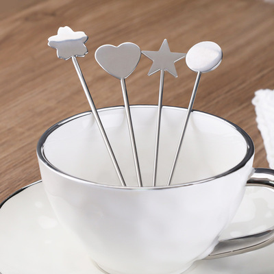 定制不锈钢酒签 创意造型水果针 鸡尾酒调酒 甜品装饰针|ms