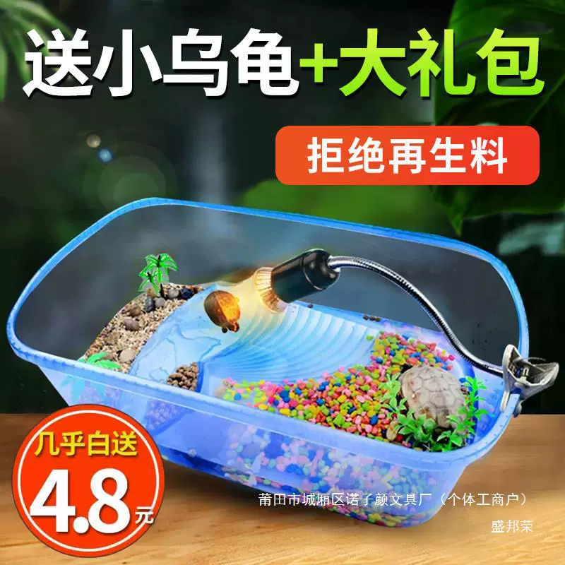 Factory turtle pot small delivery table fish tank plastic turtle turtle tank breeding box Brazilian turtle turtle villa