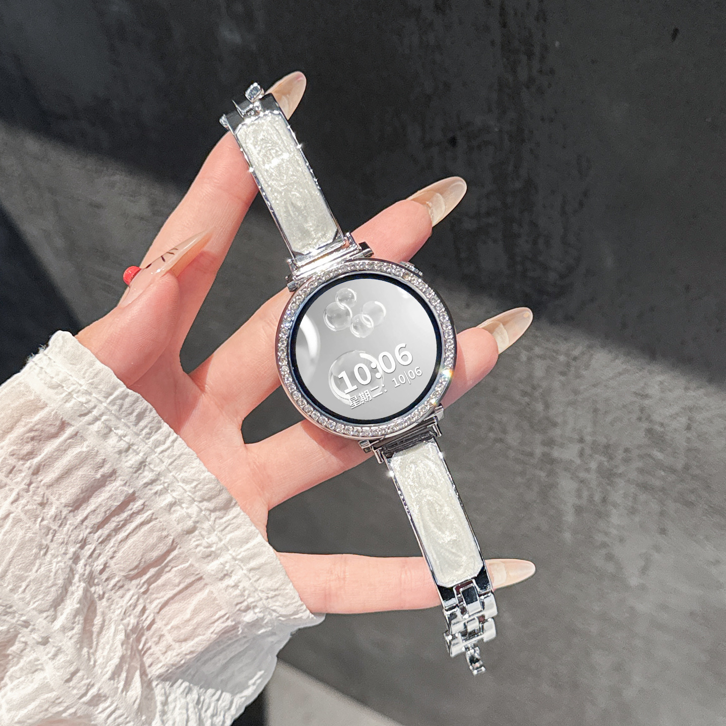 Suitable for Huawei Gt6/Gt5 Watch Strap Gilt Curved Bracelet Gt4 Thin Metal Watch5 Girls Fashion Wristband