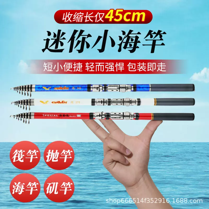 厂家批发 海竿超轻超硬抛竿远投竿2.1米3.6米甩竿鱼竿海杆海钓竿