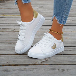 L 93526 Golden Heart Sneakers ��ɫ���İ�Ь ���R�d�W���羳