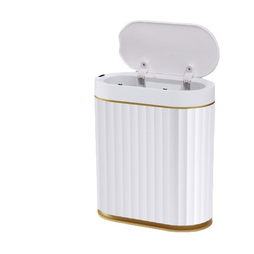 Intelligent slotted trash can with lid induction household bedroom living room kitchen toilet bathroom fully automatic electric