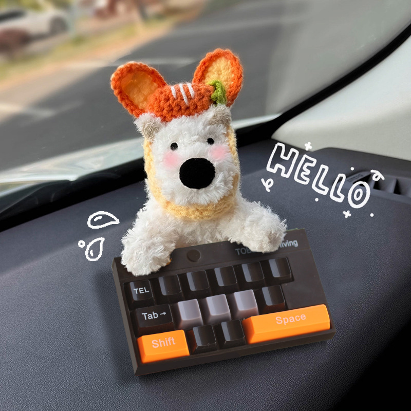 Tarjeta de estacionamiento temporal del automóvil lindo West Highland Puppy Keyboard Teléfono del automóvil Número de matrícula Decoración del automóvil Mover el automóvil