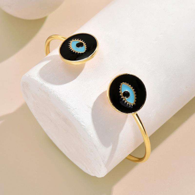 1 Piece Original Design Eye Alloy Enamel Plating Womenu0027S Bangle