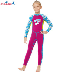 Cross-border children's wetsuit warm 2.5MM long-sleeved one-piece wetsuit thickened cold snorkeling surfing winter swimsuit