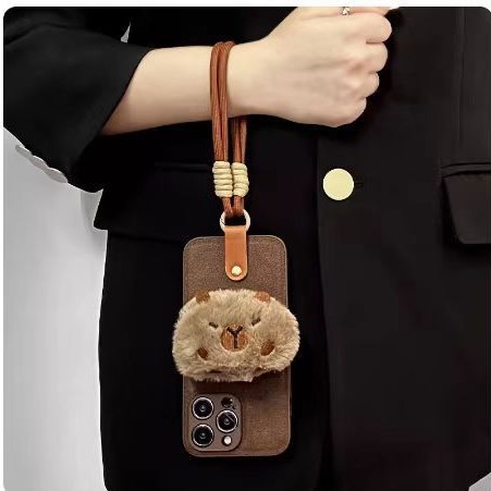 Lindo peluche delfín soporte Luna pit patrón adecuado para iPhone14 crossbody 15ProMax teléfono móvil caso 12 Apple 13