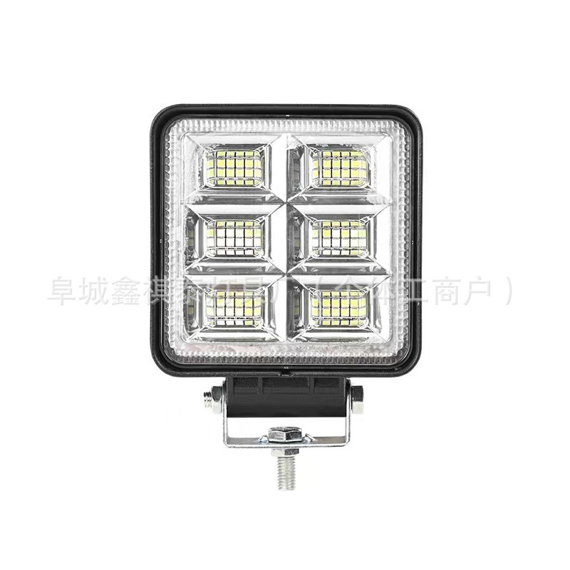 車の LED 作業灯 4inch スクエア高輝度 64LED 投光器農業機械フォークリフト補助照明リバースライト|undefined