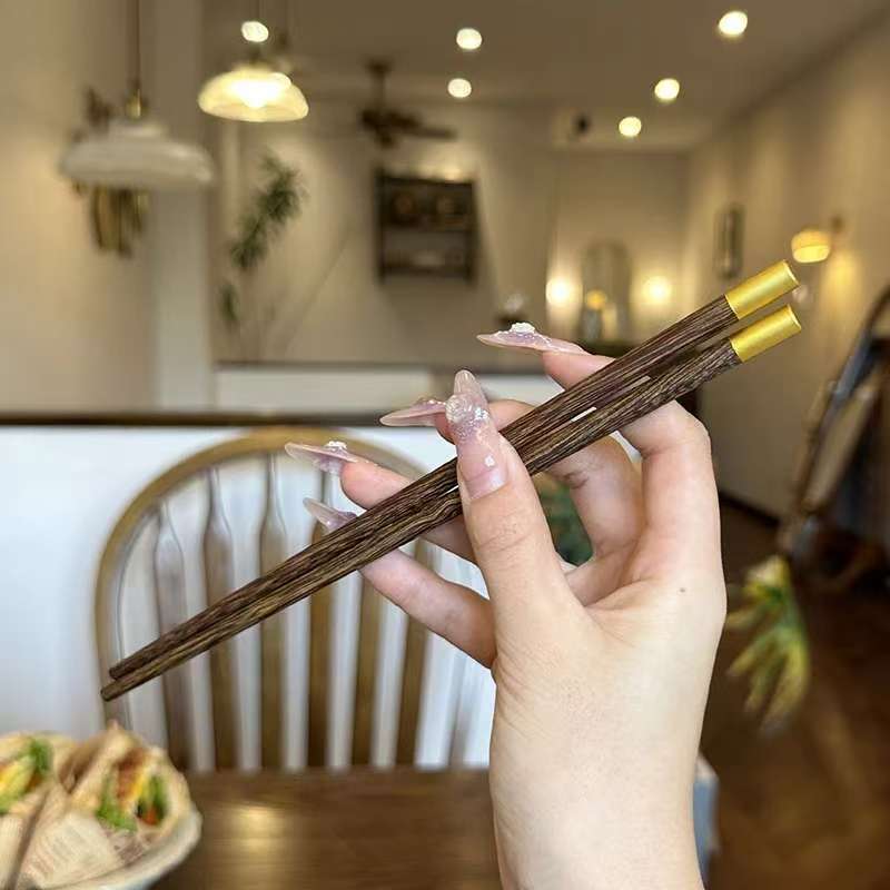【特別オファー】ウィングウッドの箸とスプーンセット、一人用ポータブル食器、家庭用個人用箸|undefined