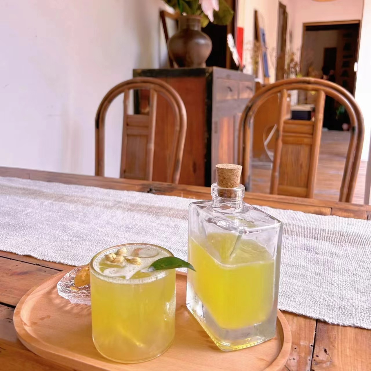 网红奶茶玻璃瓶青梅酒瓶饮料瓶280ml咖啡木塞瓶牛奶瓶高档密封瓶