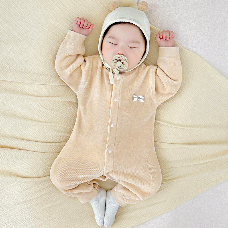 Baby overcoat otoño y invierno ropa recién nacida para hombres y mujeres gruesa y terciopelo para niños pequeños para mantenerse cálidos fuera de la ropa de invierno de bebé image 7