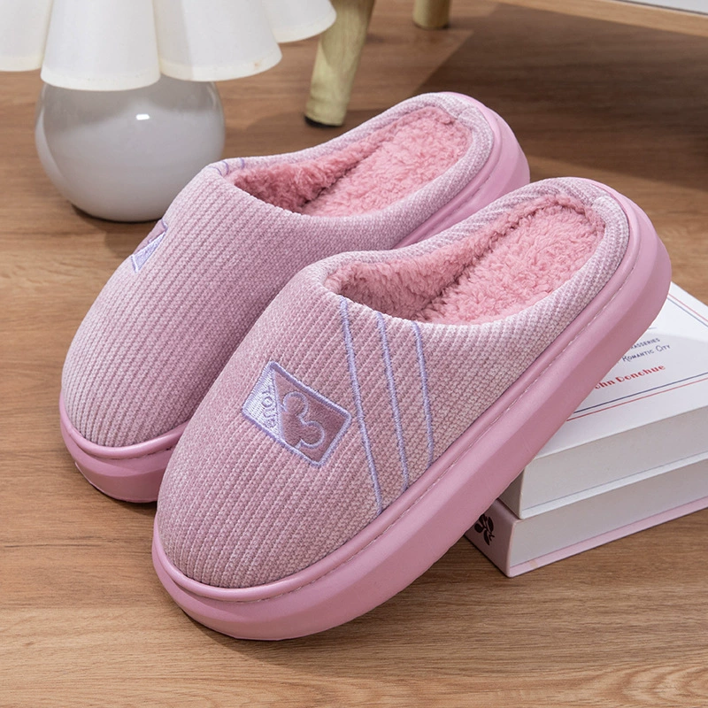 Хлопковые тапочки осенне-зимние, теплые, на толстой нескользящей подошве, для дома, парные, бесшумные, для гостей, оптом.