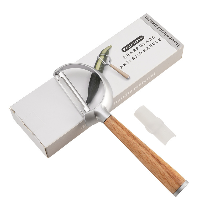 Kitchen Gadgets Wooden Handle Fruit Peeler Potato Peeler Zinc Alloy Grater Vegetable And Fruit Peeler