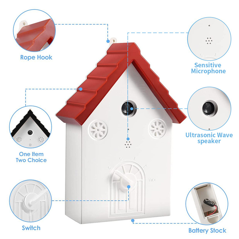 超聲波自動(dòng)訓(xùn)狗器跨境亞馬遜新品止吠器防潮室外智能驅(qū)狗器止吠器