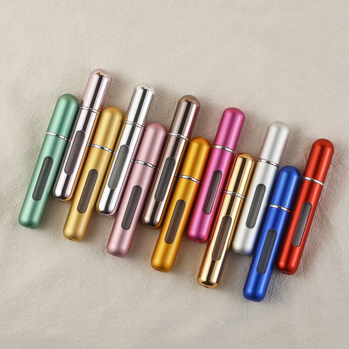 Nueva botella de perfume inferior de 8ml, botella de spray cosmético portátil recargable, botella de perfume autobomba
