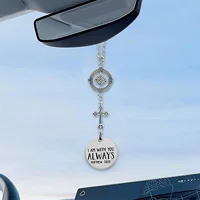 Автомобильный кулон в виде креста, подвеска на зеркало заднего вида для новых водителей, благословение, модный и изысканный подарок, украшение автомобиля