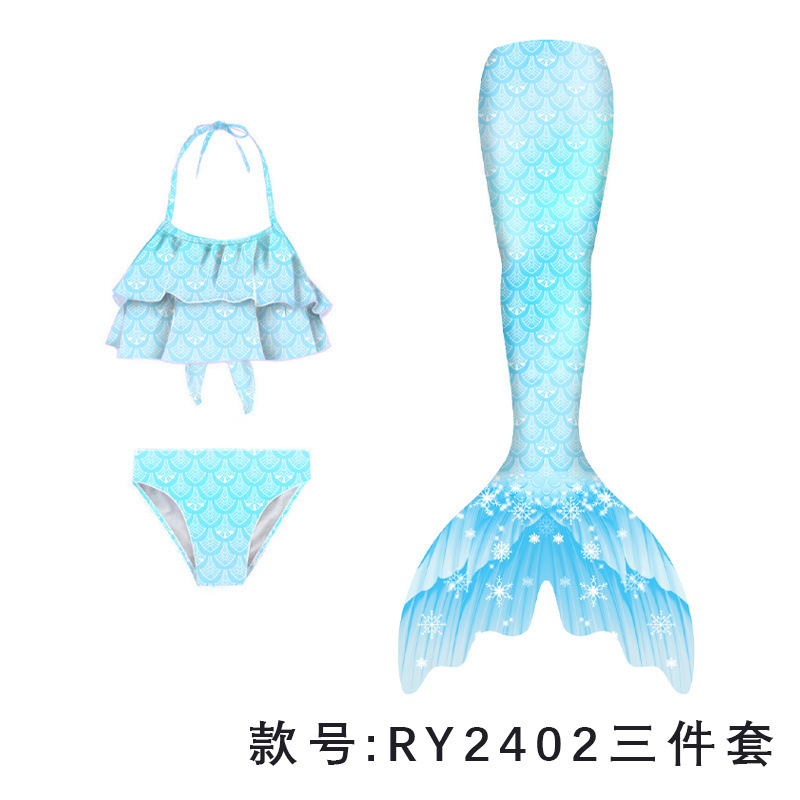 Niños sirena de cola set femenino de verano bebé trajes de baño niña pequeña falda de princesa 2023 nuevo