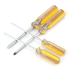 廠家批發 迷你小起子透明改錐彩色透明雙柄螺絲刀十字一字螺絲刀