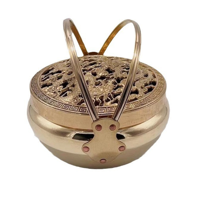 大小号旺盆暖盆暖手炉铜火炉加厚纯黄铜火冲鸳鸯婚庆用品熏香嫁妆